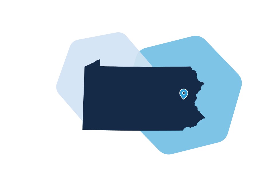 map location of Bethlehem, Cart.com's 3PL warehouse in Pennsylvania