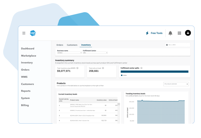 Inventory Management Software Dashboard